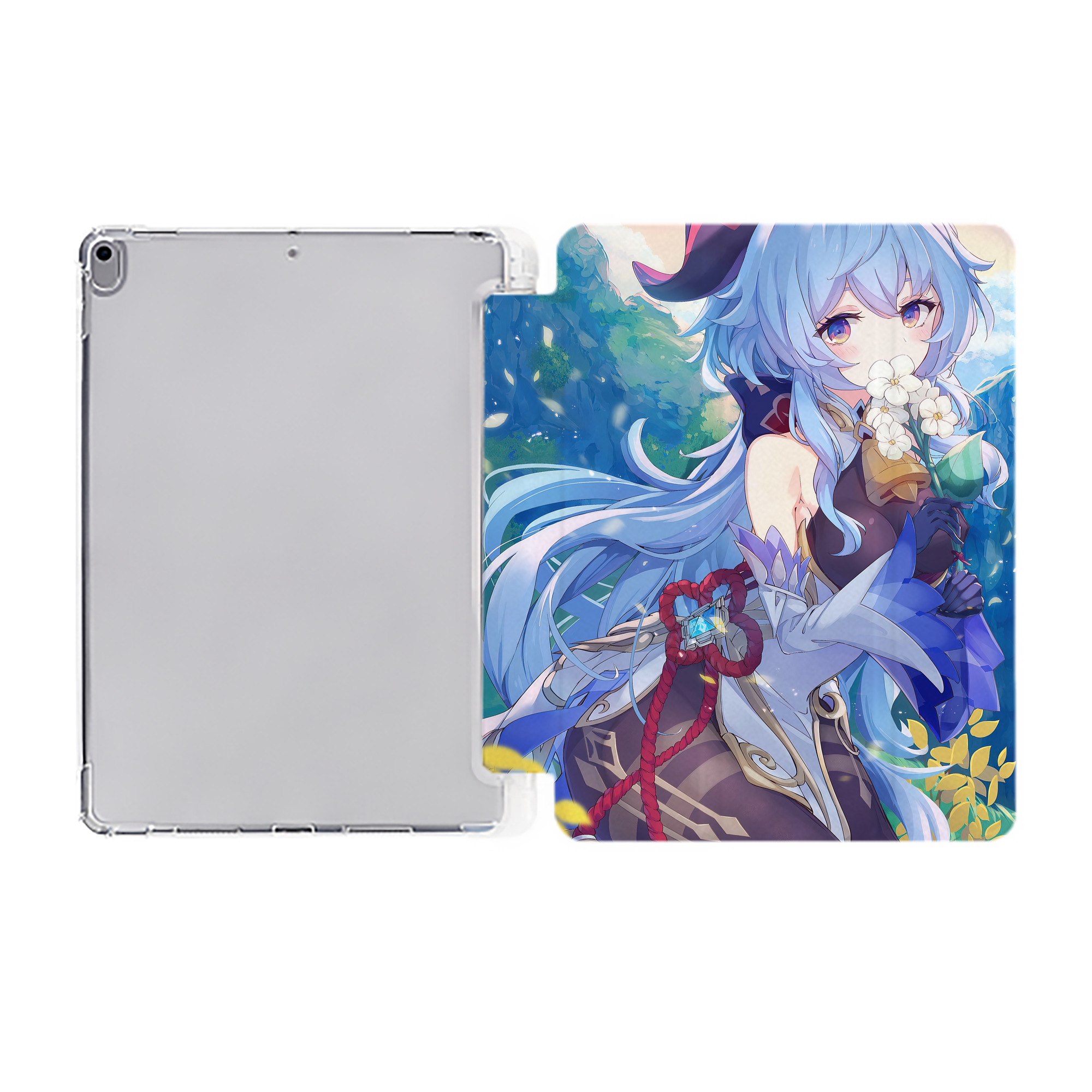 げんし神 genshin IPad ケース ペン収納付き 三つ折りスタンド PUレザー×シリコン 対応機種9.5/10.5/10.9インチ
